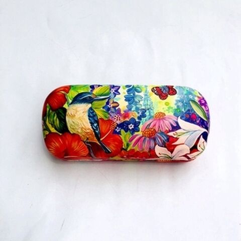 SUNGLASSES CASE KINGFISHER HIBISCUS