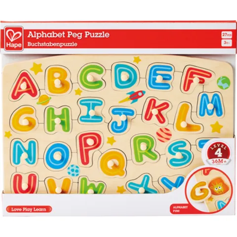ALPHABET PEG PUZZLE HAPE