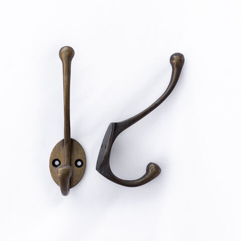 COAT HOOK PLAIN BRASS