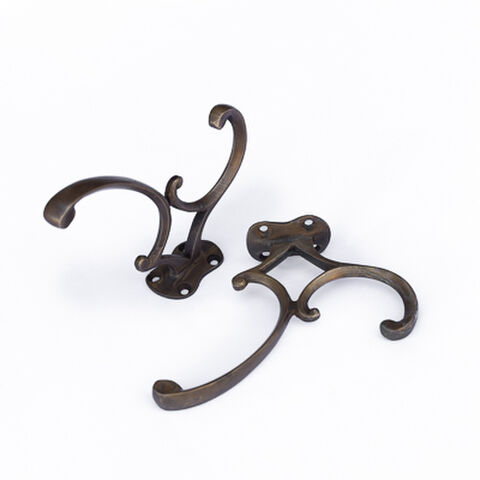 COAT HOOK FANCY BRASS