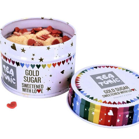 TEA TONIC GOLD SUGAR w/HEARTS  60gm
