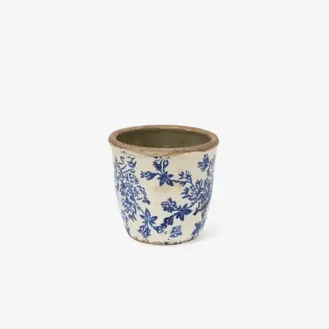 HERB POT SML BLUE FLORAL