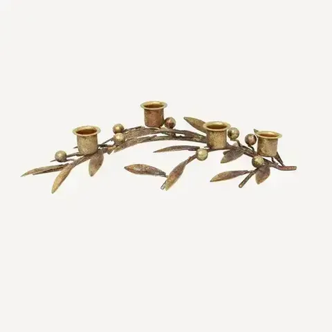 CANDLEHOLDER MISTLETOE IRON large