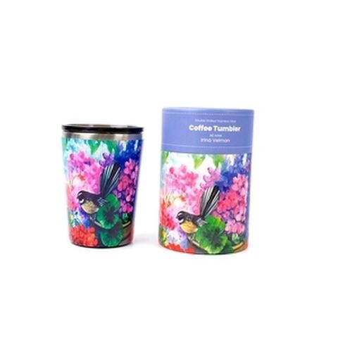 COFFEE TUMBLER FANTAIL FLORAL