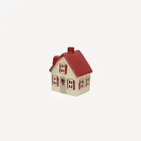 ALSACE TEA LIGHT COTTAGE CREAM w/ SHUTTERS