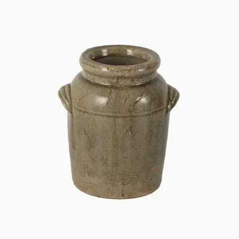 ALMADA POT CRAZED GREEN/BEIGE