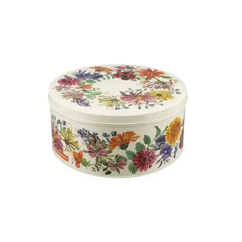 CAKE TIN GARDEN FLOWER ROUND SMALL