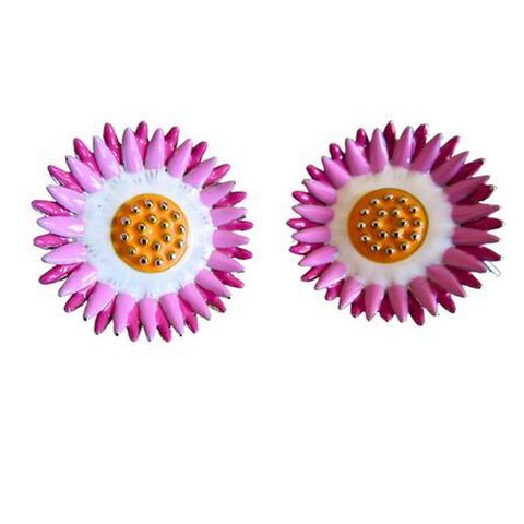 EARRINGS PINK DAISY