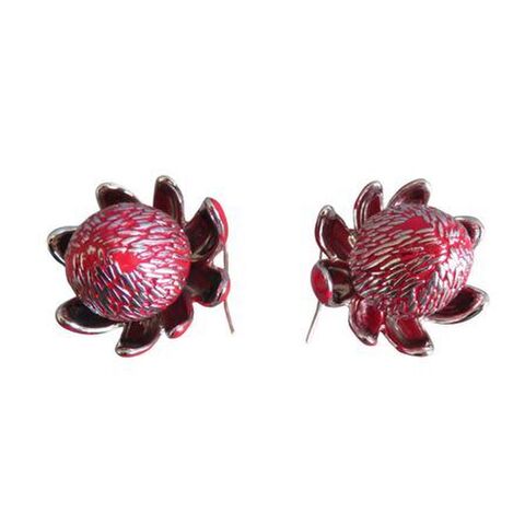 DROP EARRINGS WARATAH FLOWER