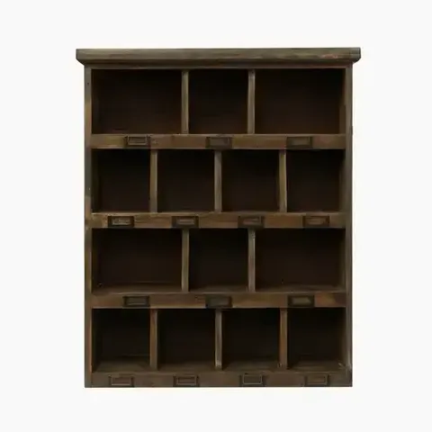 WOODEN CUBBY WALL SHELF SMALL