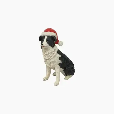 SHEEP DOG w/ SANTA HAT