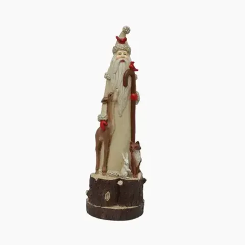 SANTA TALL w/ FOREST ANIMALS
