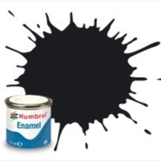 Humbrol #21 Black Gloss - 14ml Enamel Paint