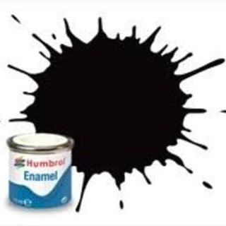 Humbrol #85 Coal Black Satin - 14ml Enamel Paint