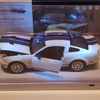 Light Clear Plastic 1/24 or 4 1/43 Diecast Display Show Case with LED Lights