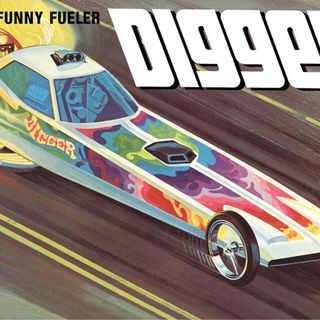 Digger Dragster 'Funny Fueler' AMT Kitset 1/25 with engine