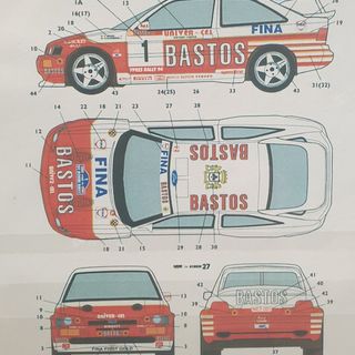 Studio 27 Decal Set Ford Escort Cosworth RS 1994 Ypres Rally Winner Patrick Snijers