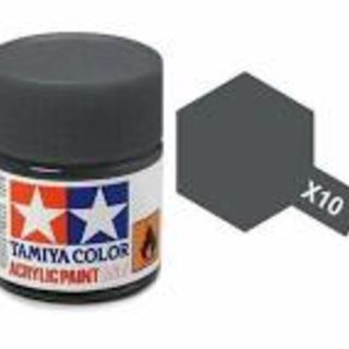 Tamiya Colour Acrylic Paint Mini 10ml - X10 Gun Metal