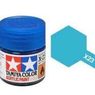 Tamiya Colour Acrylic Paint Mini 10ml - X23 Clear Blue