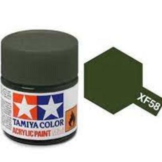 Tamiya Color Acrylic Paint Mini 10ml - XF58 Olive Green