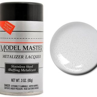 Testors Model Master Paint 1452 Metalizer Lacquer Stainless Steel (Buffing Metalizer) Spray Can