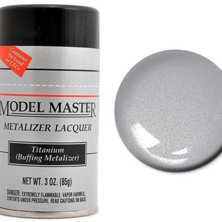Testors Model Master Paint 1454 Metalizer Lacquer Titanium (Buffing Metalizer) Spray Can