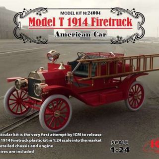 1914 Ford Model T Firetruck Kitset 1/24 ICM