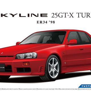 1998 Nissan Skyline R34 25GT-X Turbo Kitset Aoshima 1/24