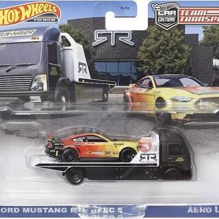 Hot Wheels Team Transport Aero Lift & 2023 Ford Mustang RTR Spec5