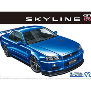 2002 Nissan BNR34 Skyline GT-R V-spec II Kitset Aoshima 1/24