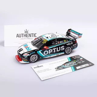 Holden ZB Commodore - 2022 Bathurst 2nd Place Chaz Mostert & Fabian Coulthard Mobil 1 Optus Racing 1/18 Authentic Collectables