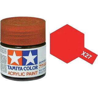 Tamiya Colour Acrylic Paint Mini 10ml - X27 Clear Red