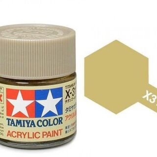 Tamiya Colour Acrylic Paint Mini 10ml - X31 Titan. Gold