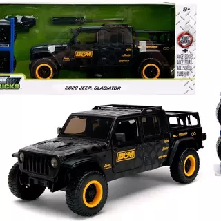 2020 Jeep Gladiator Pickup Truck BM Black with Graphics With Wheel Rack Jada Just Trucks 1/24