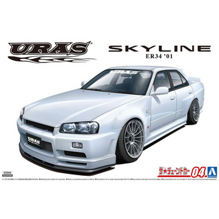Nissan Skyline TYPE-R ER34 URAS Spec '01 Aoshima 1/24
