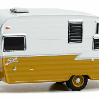 Greenlight 1/64 Shasta Airflyte in Butterscotch and White