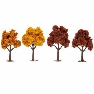 JTT Autumn Deciduous Trees 4pc N-scale