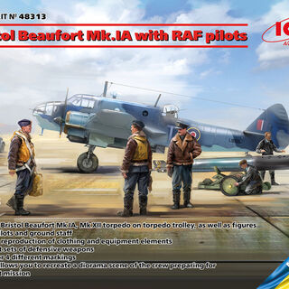 Bristol Beaufort Mk.IA with RAF pilots 1/48 ICM