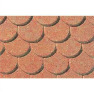 JTT Scenery PATTERN SHEETS, Scalloped Edge Tile, HO-scale (1:100) 2/pk