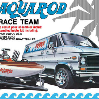 Aqua Rod Race Team 1975 Chevy Van, Trailer, and Drag BoatAMT Kitset