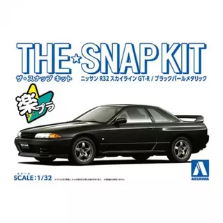 Aoshima 1/32 Nissan R32 Skyline GT-R Black Pearl Metallic Snap Kit No.14-C