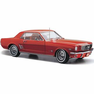 1966 Ford Pony Mustang Signal Flare Red 1/18 Classic Carlectables