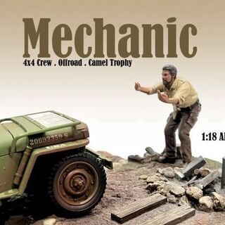 American Diorama 1/18 Mechanic Crew 4x4 Offroad Camel Trophy Figure 6