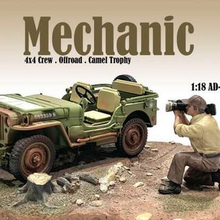 American Diorama 1/18 Mechanic Crew 4x4 Offroad Camel Trophy Figure 7