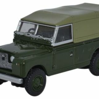 Oxford Commercials Land Rover Series II Canvas Black Bronze Green 1/72