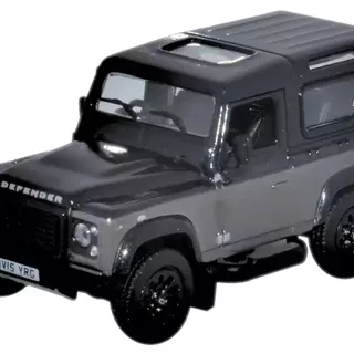 Oxford Diecast Land Rover Defender 90 Corris Grey Autobiography 1/76