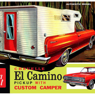 1965 Chevy Chevelle El Camino Pickup with Custom Camper - AMT 1/25