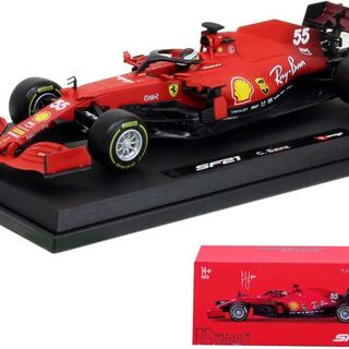 1/43 BBurago 2021 Formula 1 Ferrari SF21 Carlos Sainz #55 Car Model