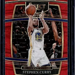 2021-22 Panini Select Stephen Curry Concourse Red Wave Prizm Warriors