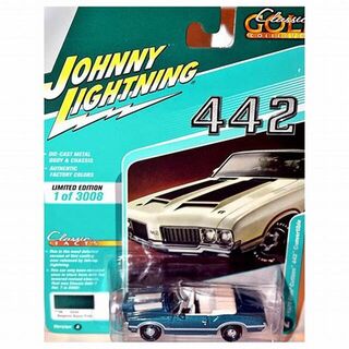 Johnny Lightning 1970 Olds Cutlass 442 Convertible Aegean Aqua 1/64